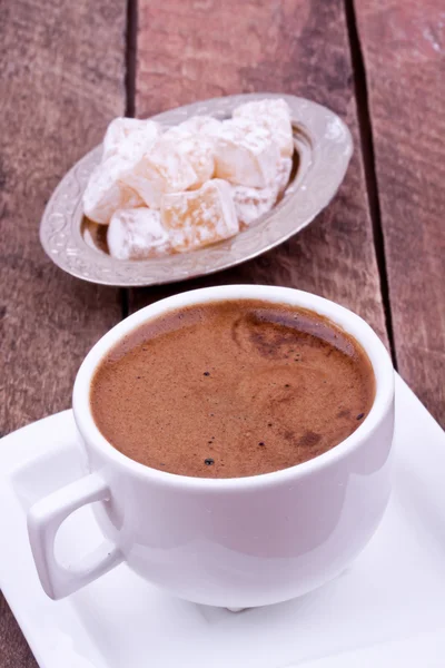 Caffè turco e delizia turca — Foto Stock
