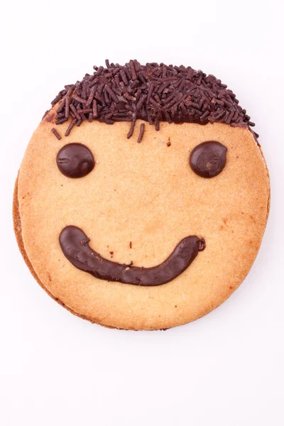 Face on cookie — Stock Photo, Image