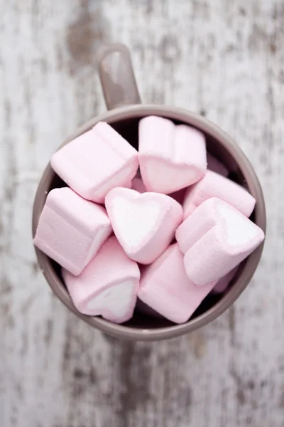 Heart marshmallows — Stock Photo, Image