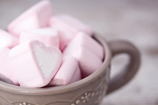 Hjärtat marshmallows — Stockfoto