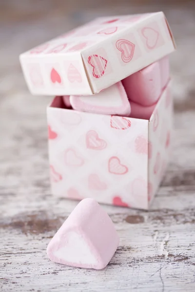 Marshmallows καρδιά — Φωτογραφία Αρχείου