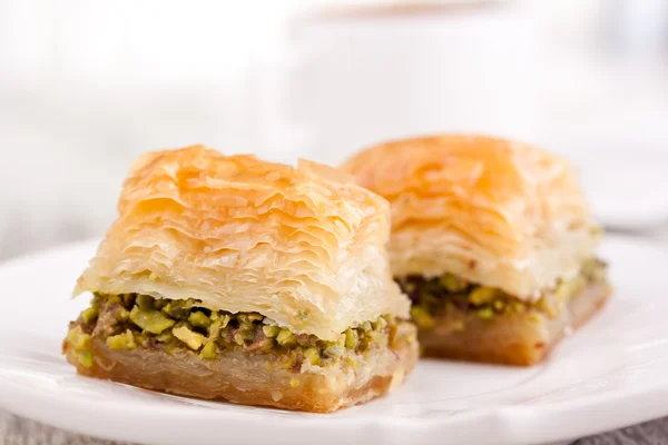 Baklava en Turkse koffie — Stockfoto