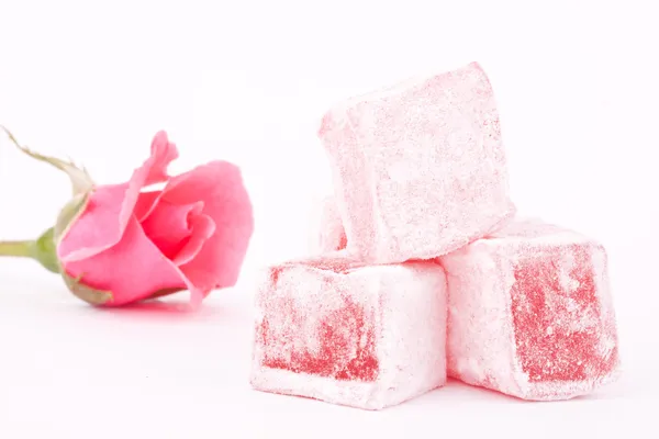 Turkish delight with rose flavour — Stock Photo, Image