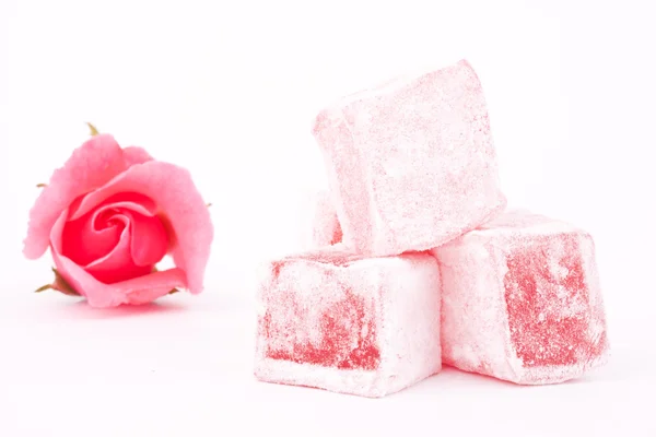 Turkish delight with rose flavour — Stock Photo, Image
