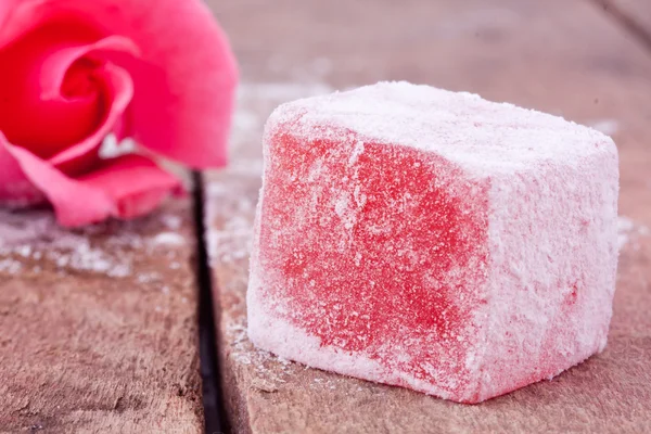 Turkish delight with rose flavour — Stock Photo, Image