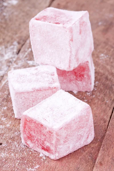 Turkish delight with rose flavour — Stock Photo, Image