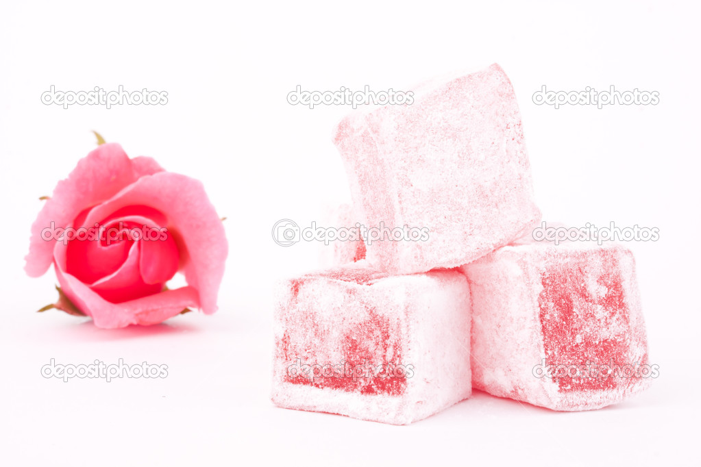 Turkish delight with rose flavour