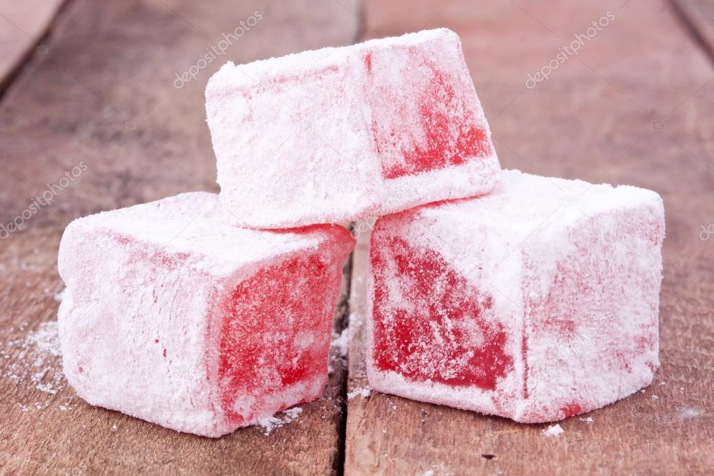 Turkish delight with rose flavour