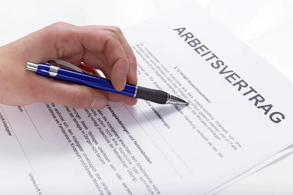 Employment contract — Stock Photo, Image