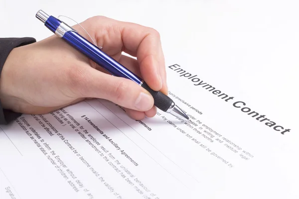 Employment contract — Stock Photo, Image