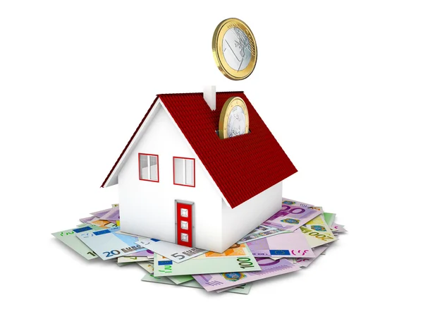  düşen ev kavramı Euro coins