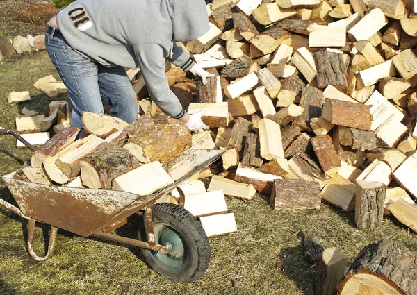 Vuur hout — Stockfoto