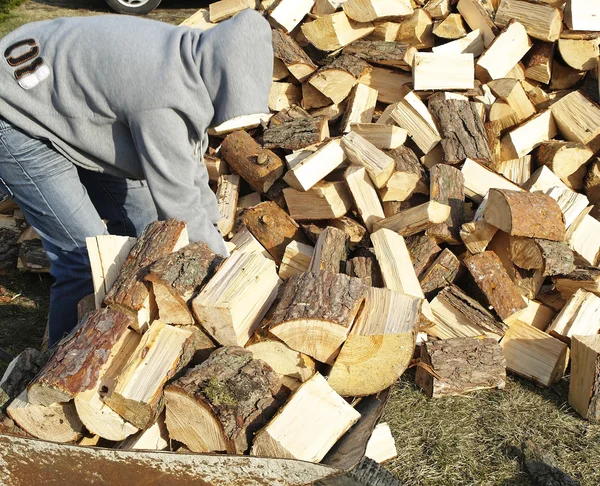 Vuur hout — Stockfoto