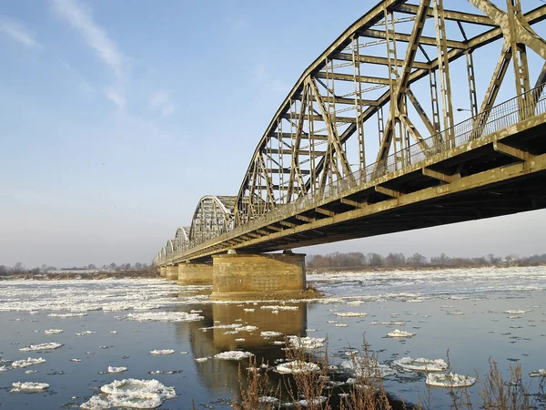 Ponte através do rio Vístula — Fotografia de Stock