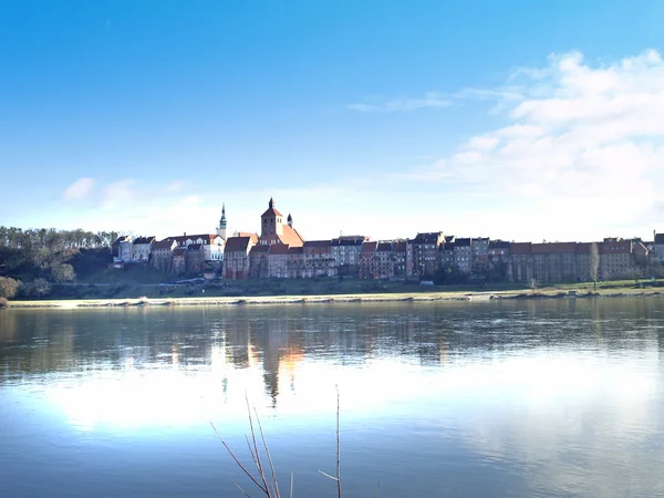 Panorama de Grudziadz à Wisla River — Photo