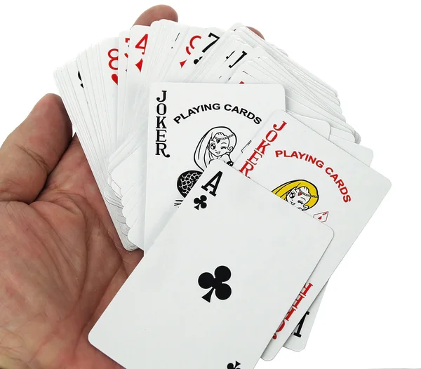 Cards in hand — Stock Photo, Image