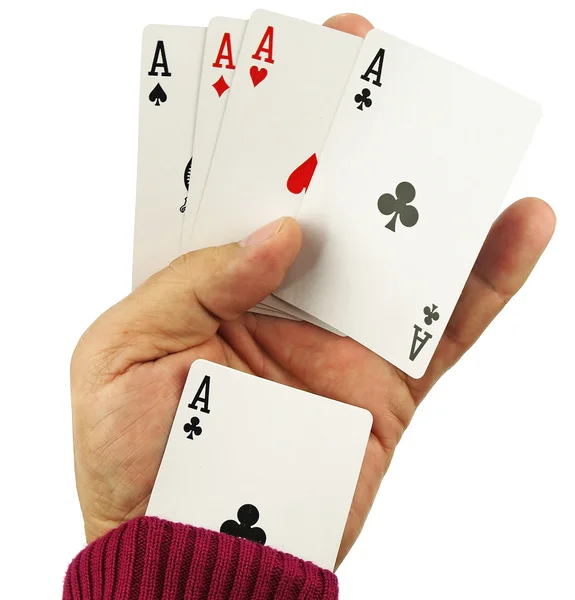 Cards in hand — Stock Photo, Image