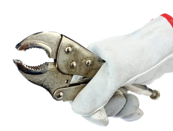 Alligator wrench in hand — Stock Photo, Image