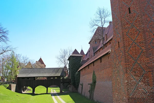 Castillo de Malbork en la región de Pomerania de Polonia. UNESCO Mundo — Foto de Stock