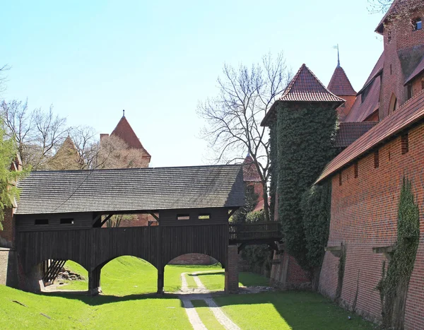 Castillo de Malbork en la región de Pomerania de Polonia. UNESCO Mundo — Foto de Stock