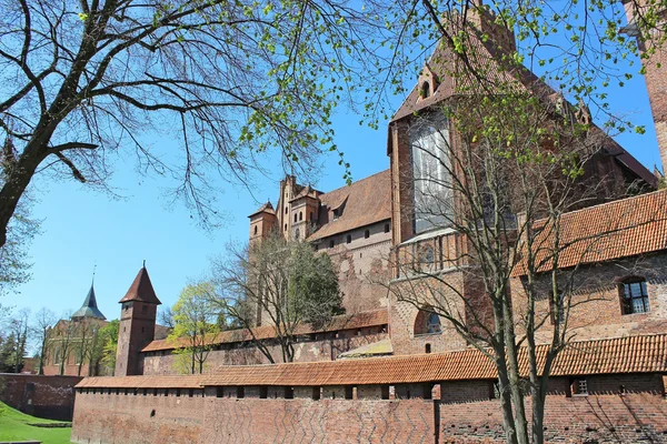 Castillo de Malbork en la región de Pomerania de Polonia. UNESCO Mundo — Foto de Stock