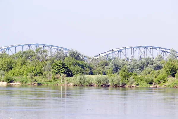 Ponte no rio polonês — Fotografia de Stock