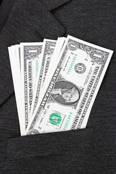 Dollars in the pocket — Stock Photo, Image