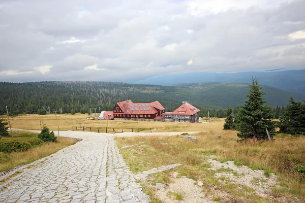 Landschaft der Berge karkonosse polen — Stockfoto