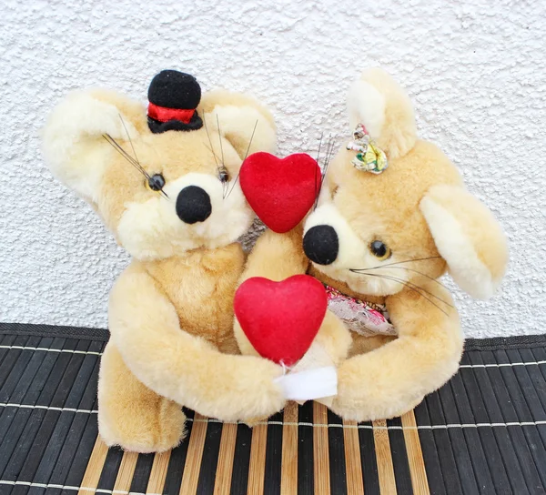 In love teddy bears — Stock Photo, Image