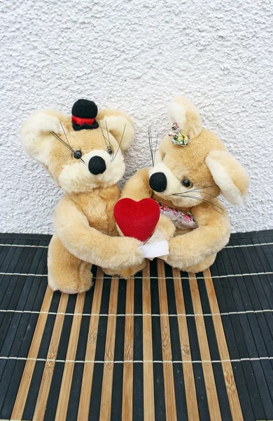 Aşk oyuncak ayılar — Stok fotoğraf