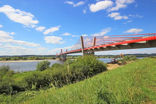 Квидзин, Польша - мост через Вислу — стоковое фото