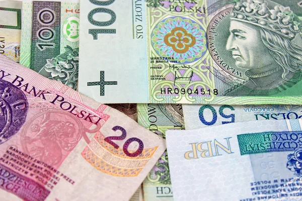Polnisches Zloty-Papiergeld für Hintergrund — Stockfoto