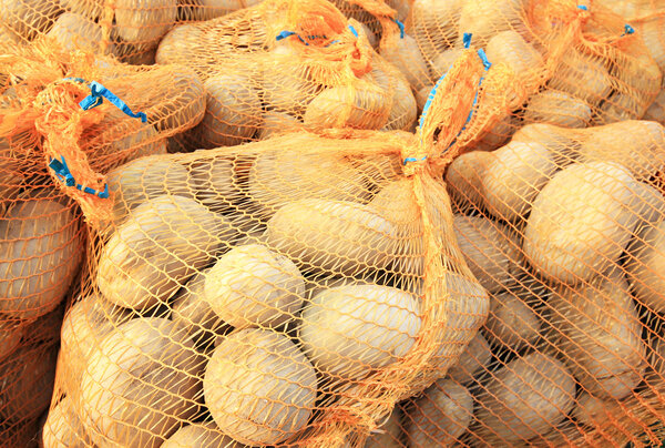 Картошка в мешках
