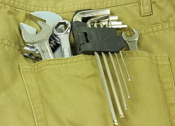 Narzędzia w kieszeni — Zdjęcie stockowe
