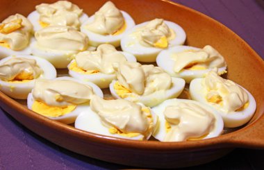 Eggs with mayonnaise clipart