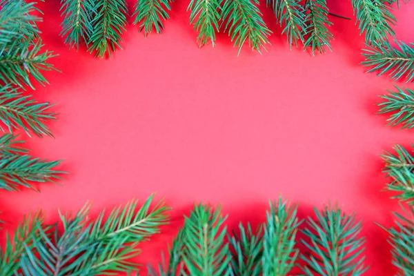 Izole Noel yeşil çerçeve — Stok fotoğraf