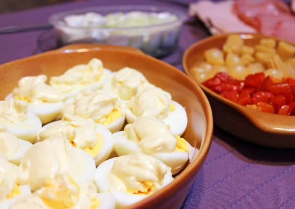 Eieren met mayonaise — Stockfoto