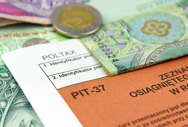 Imposto sobre o rendimento polaco PIT-37 — Fotografia de Stock