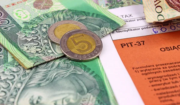 Polish income tax PIT-37 — Stock Photo, Image