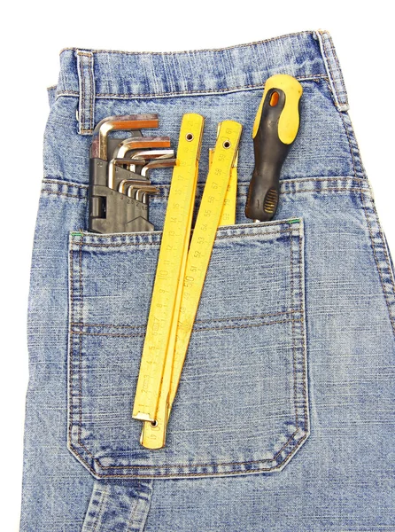 Инструменты в кармане — стоковое фото