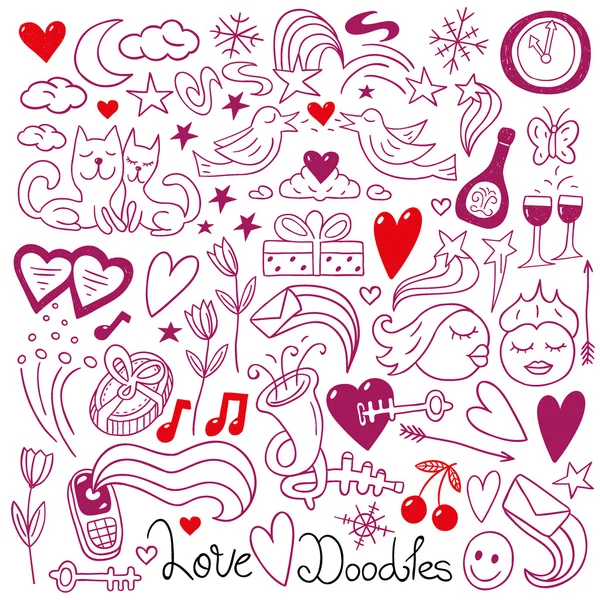 Love doodles — 图库矢量图片