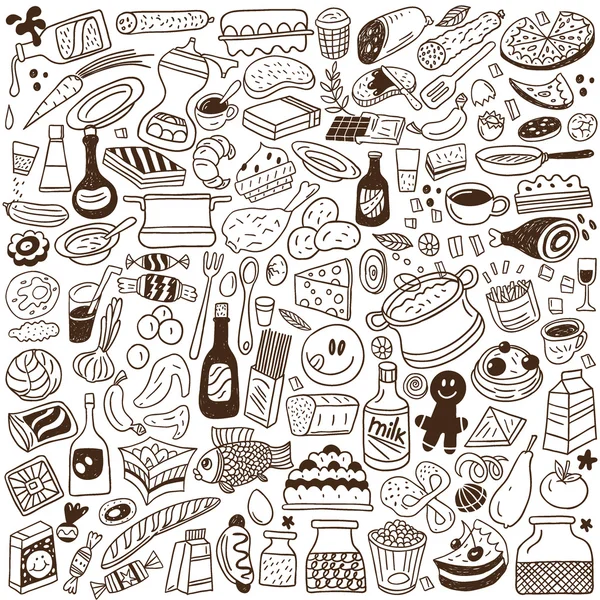 Food doodles collection — Stock Vector