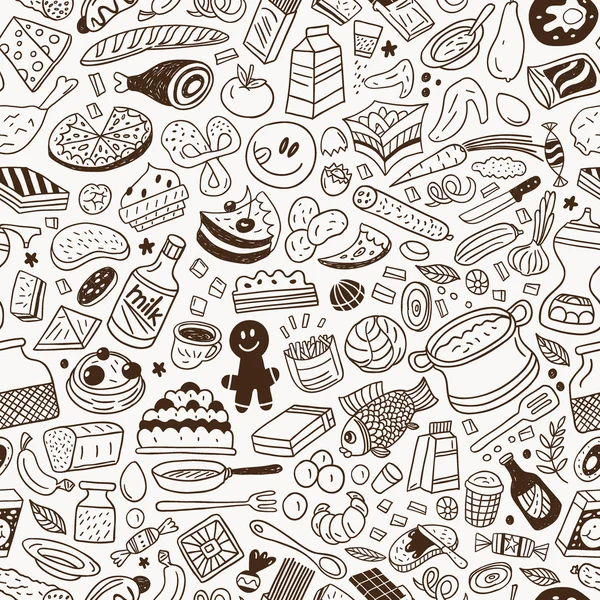 食品-无缝模式 — 图库矢量图片