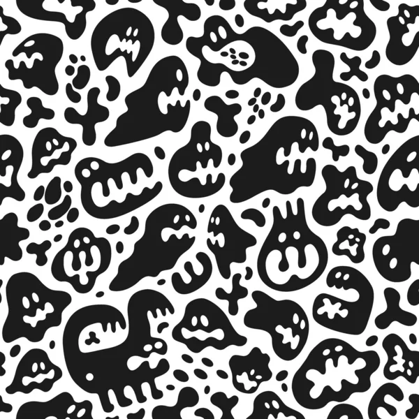 Microbes, monstres - motif sans couture — Image vectorielle