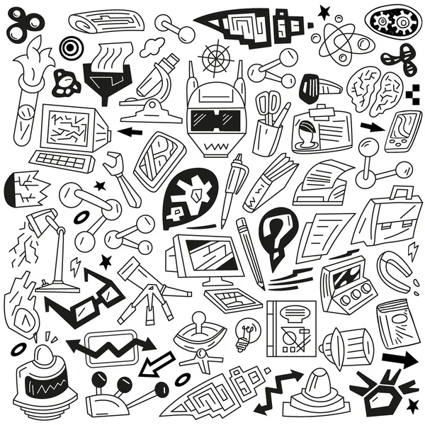 Science - doodles set — Stock Vector