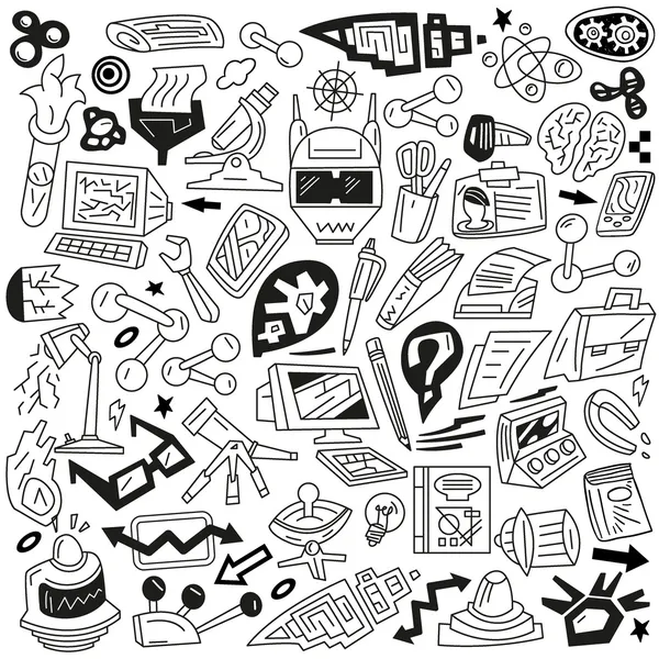 Wissenschaft - Doodles Set — Stockvektor