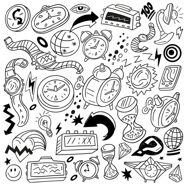 Time doodles — Stock Vector