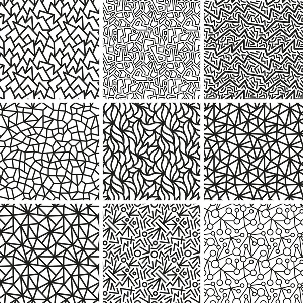 Fondos vectoriales abstractos sin costura conjunto — Archivo Imágenes Vectoriales