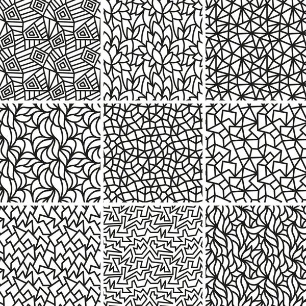 Fondos vectoriales abstractos sin costura conjunto — Archivo Imágenes Vectoriales