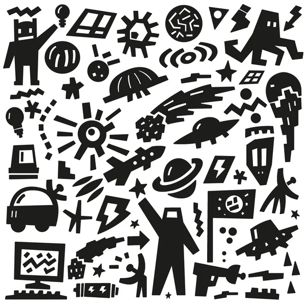 Space icons — Stock Vector